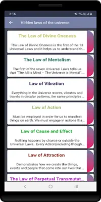 Hidden laws of the universe android App screenshot 1